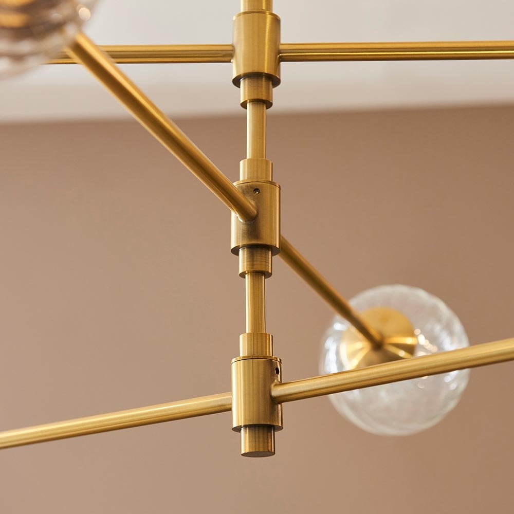 Ben 6 Light Brushed Brass Pendant