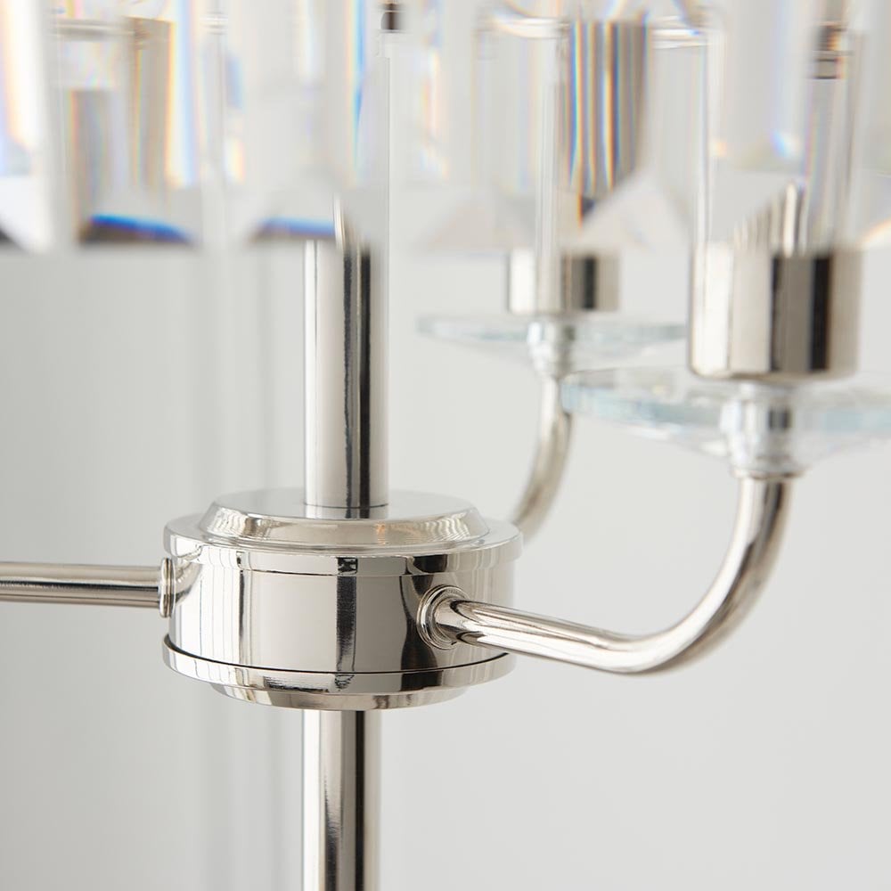 Carol Bright Nickel & Crystal Floor Lamp