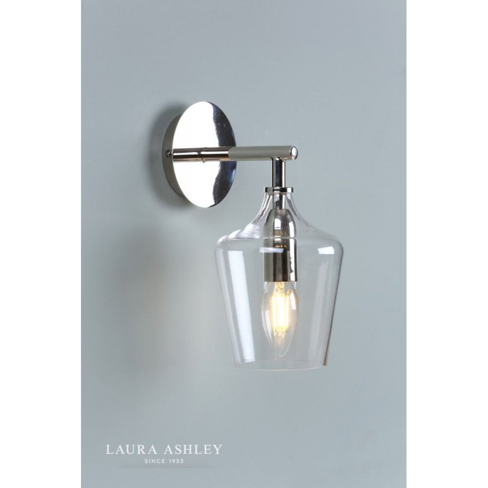 Ockley Polished Chrome & Glass Wall Light