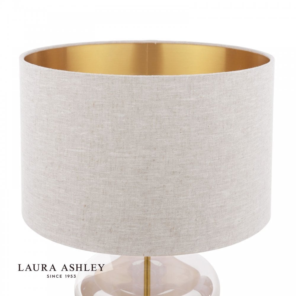 Laura Ashley Ockley Touch Table Lamp Polished Chrome & Glass With Shade