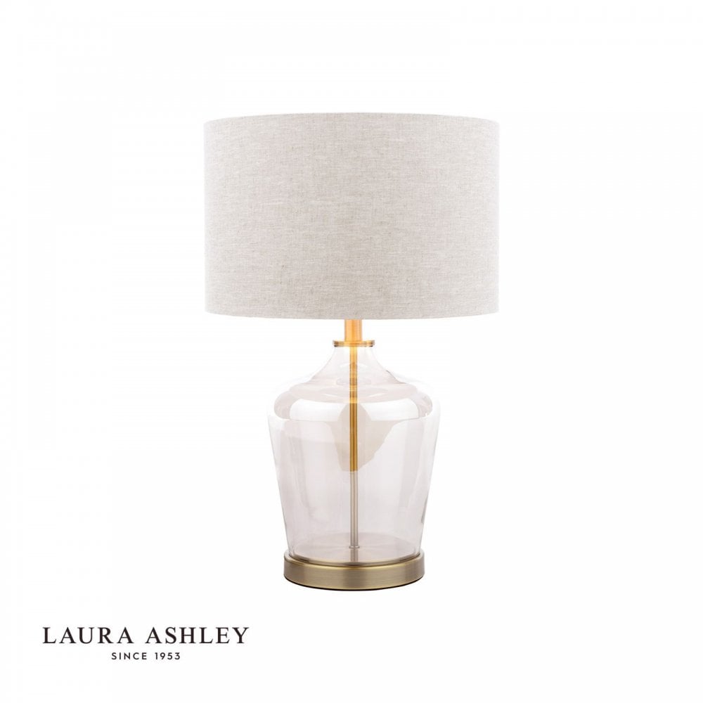 Laura Ashley Ockley Touch Table Lamp Polished Chrome & Glass With Shade