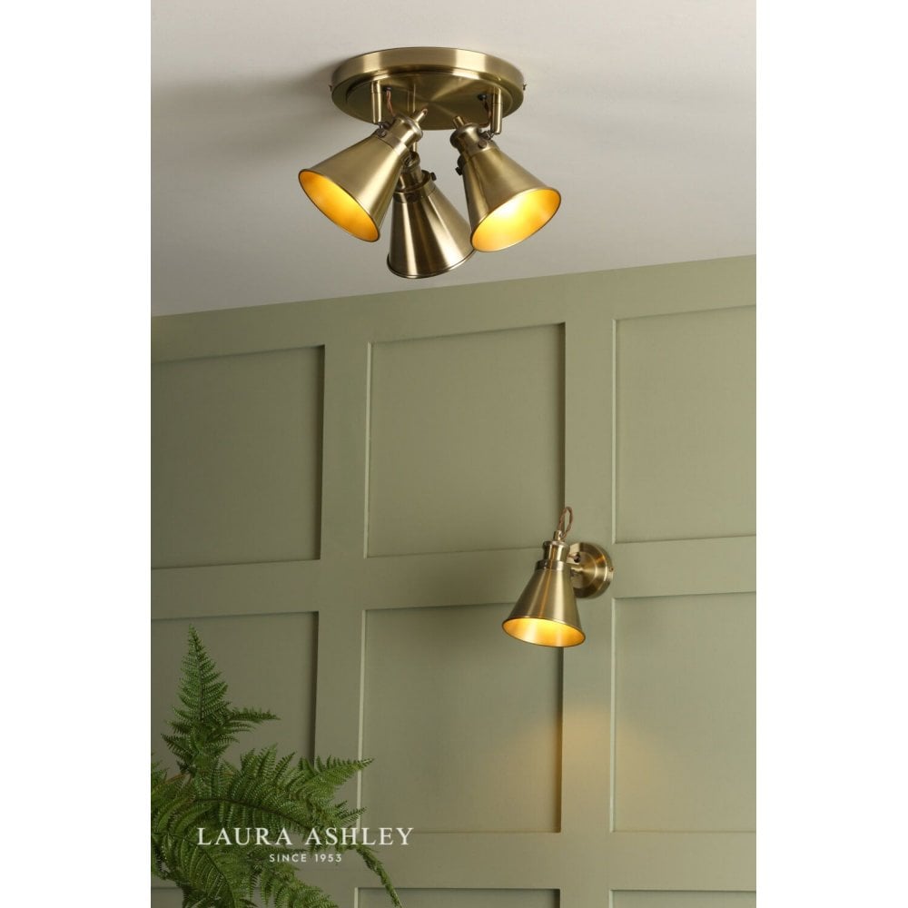 Refus 3 Light Spotlight in Antique Brass
