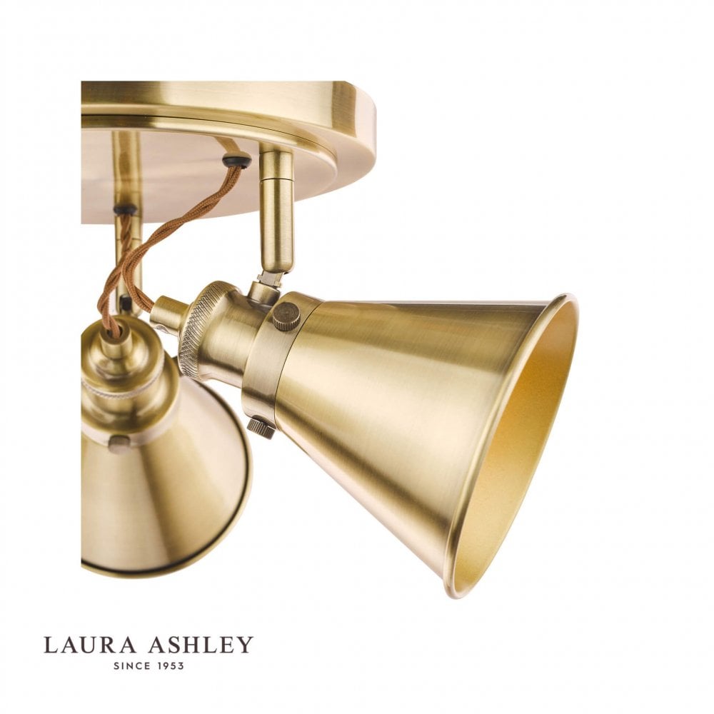 Refus 3 Light Spotlight in Antique Brass
