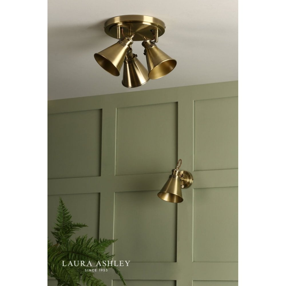 Refus 3 Light Spotlight in Antique Brass