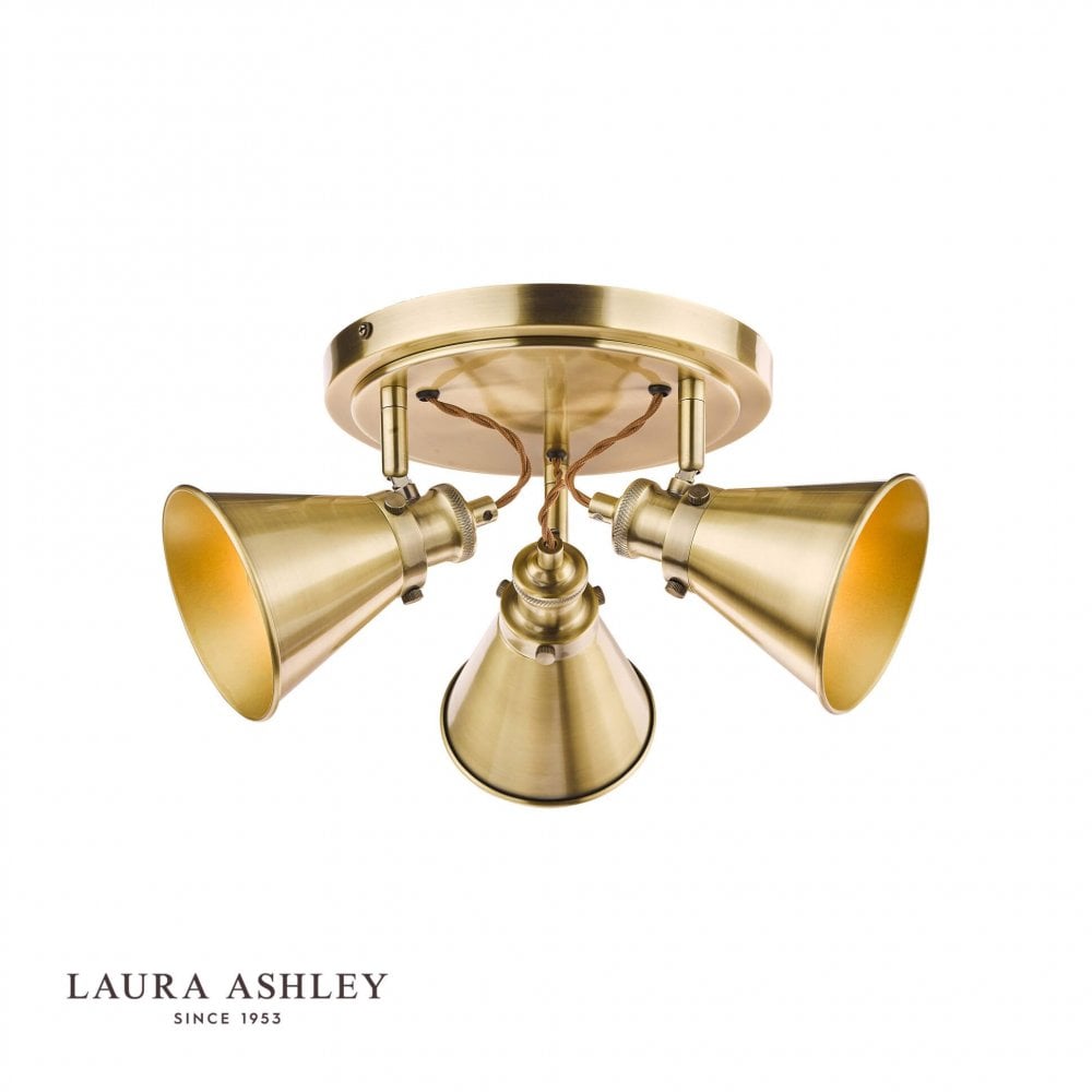 Refus 3 Light Spotlight in Antique Brass