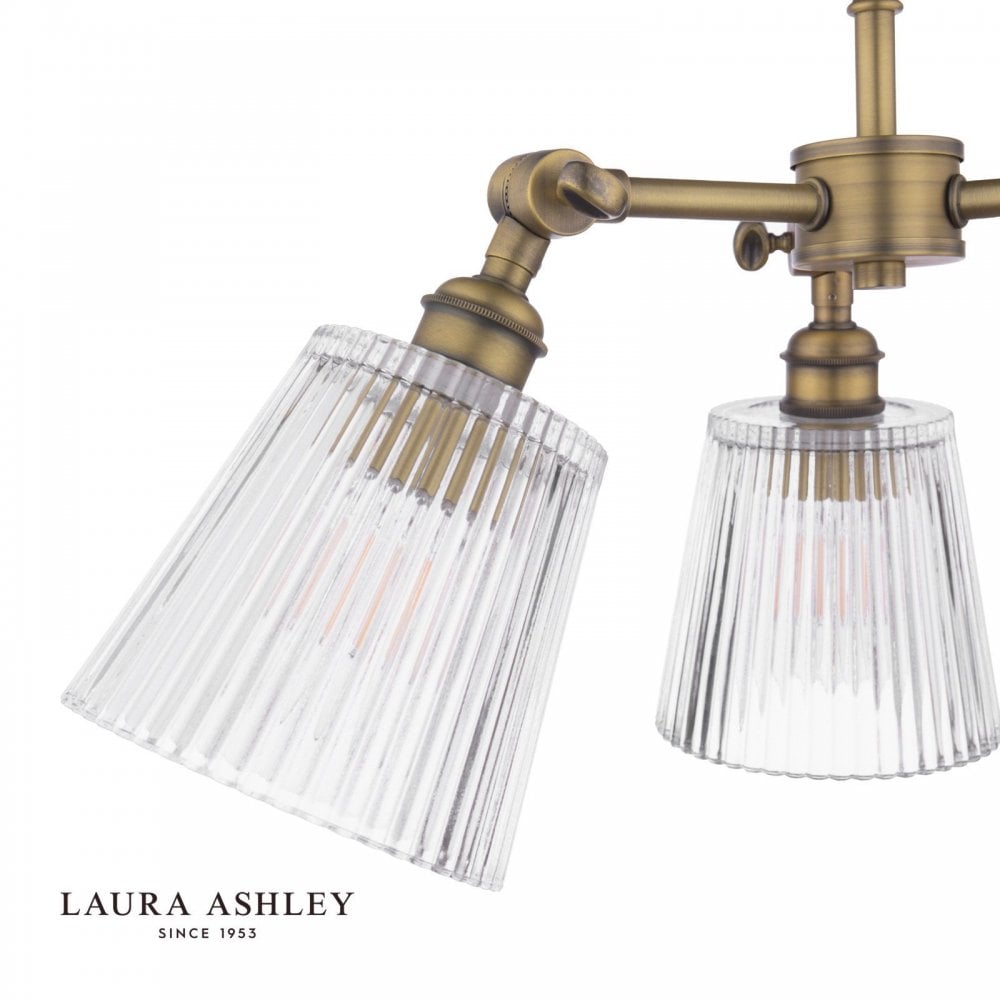 Callaghan Antique Brass 3 Light Semi Flush Fitting