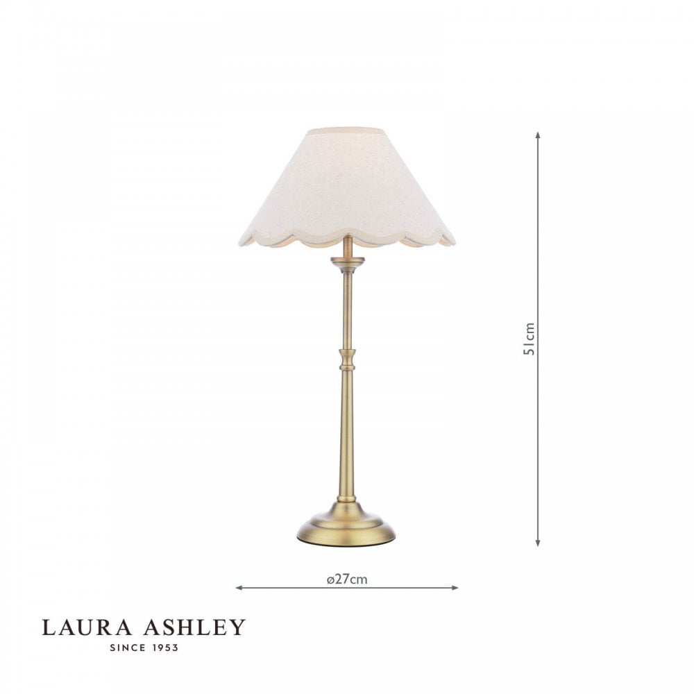 Cordwell Antique Brass Table Lamp C/W Shade