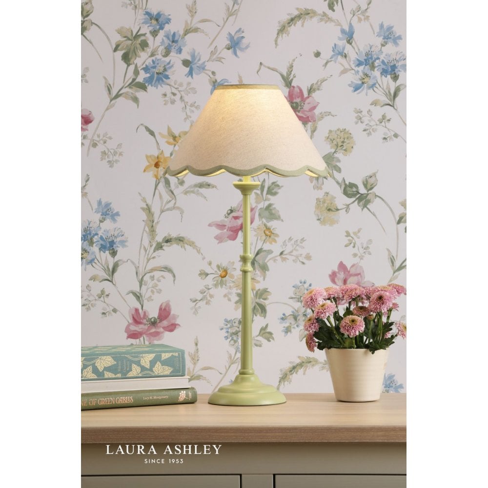 Cordwell Matt Green Table Lamp C/W Shade