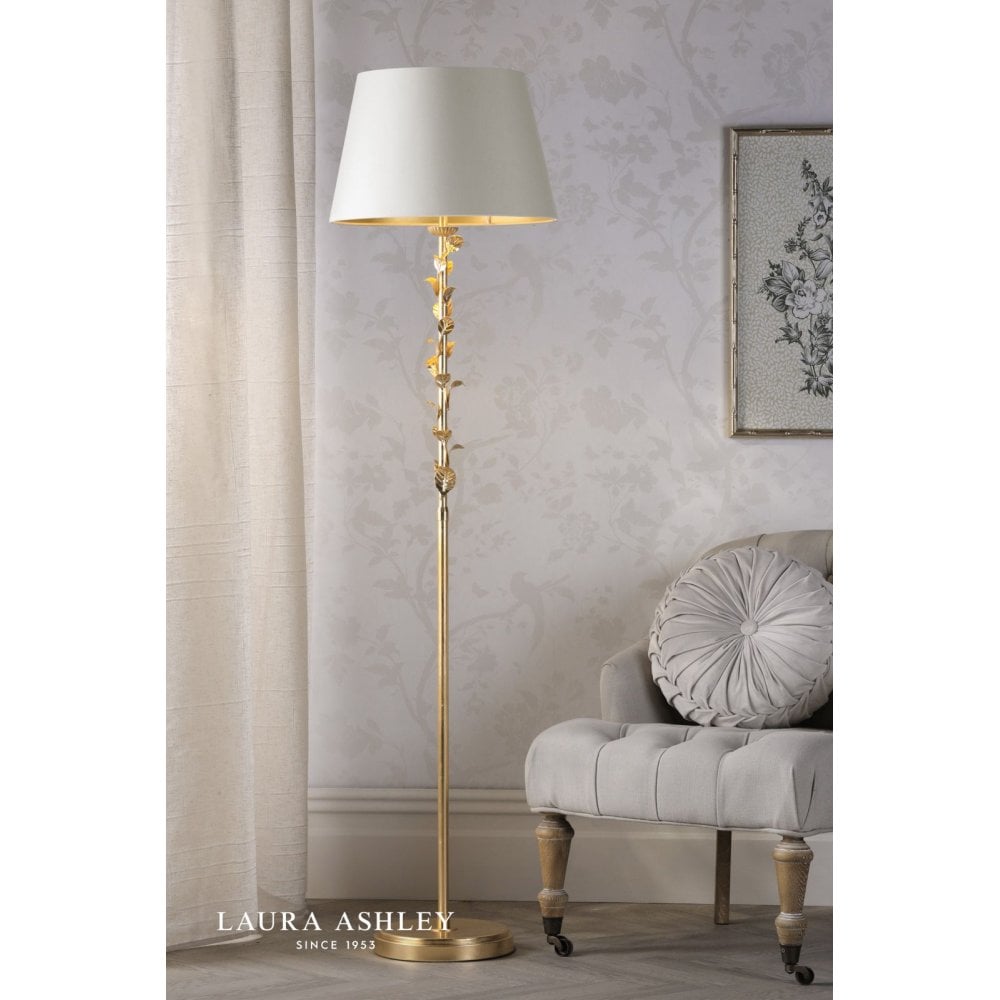 Halton Gold Leaf Floor Lamp C/W Shade