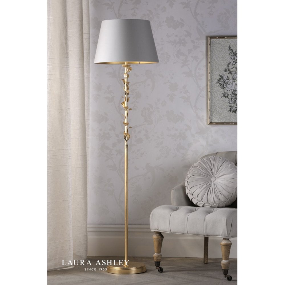 Halton Gold Leaf Floor Lamp C/W Shade