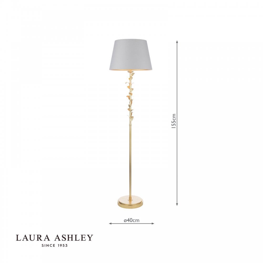 Halton Gold Leaf Floor Lamp C/W Shade