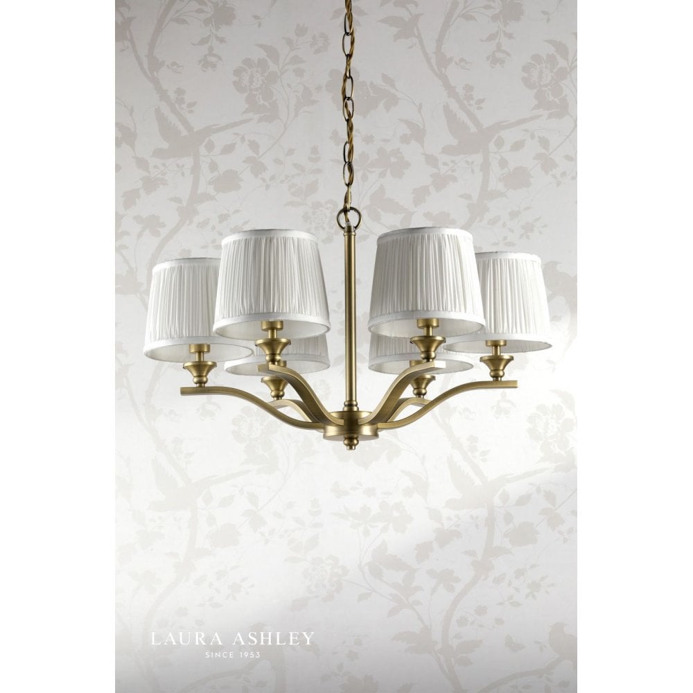 Hemsley 6 Light Antique Brass Ceiling Pendant