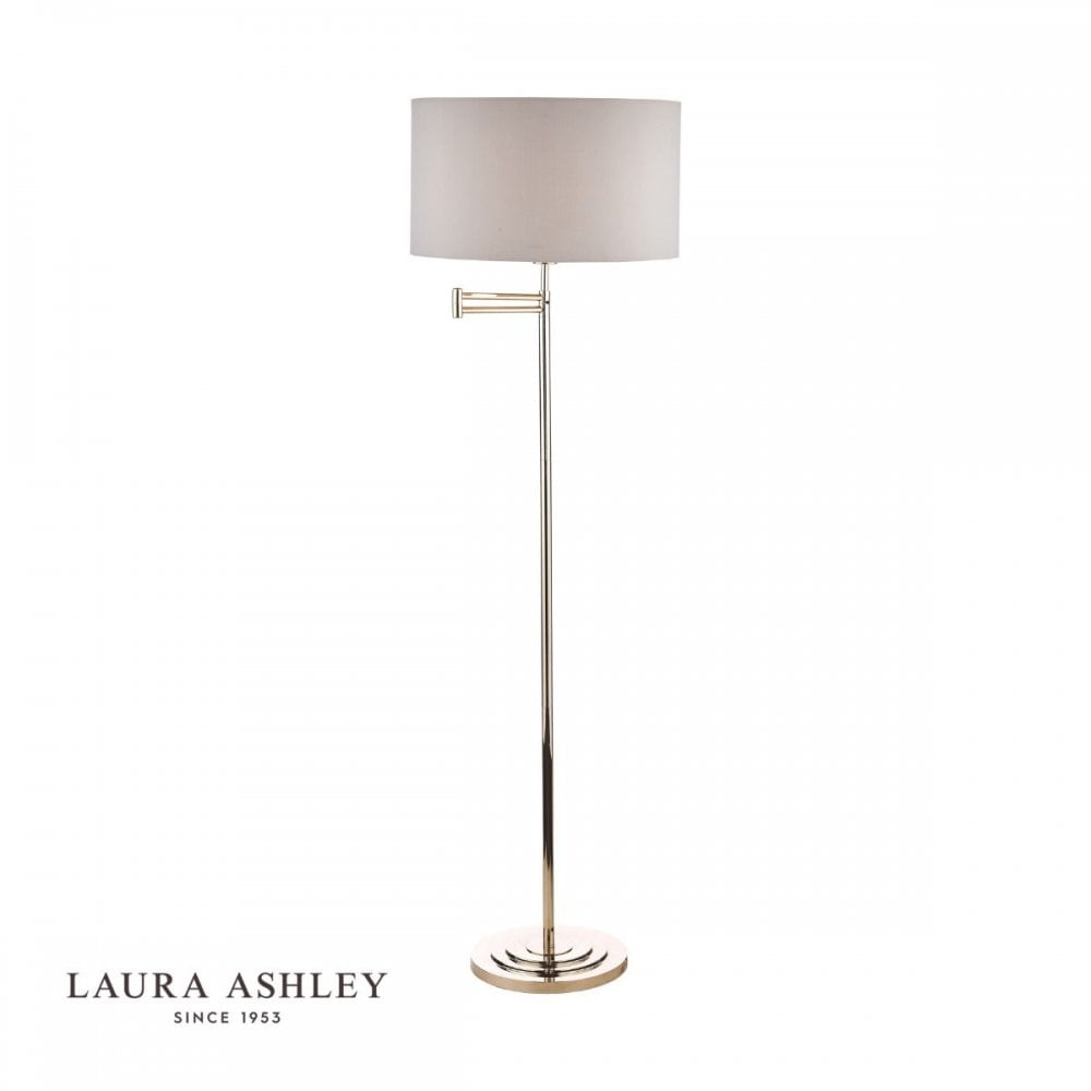 Marlowe Swing Arm Floor Lamp in Polished Nickel