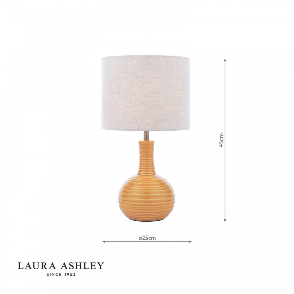 Padley Yellow Ceramic Table Lamp C/W Shade