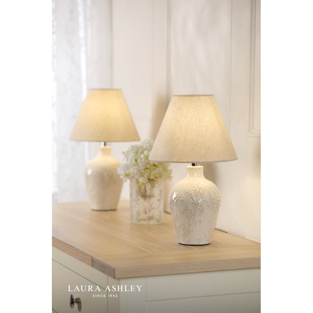 Pussywillow Twin Pack Cream Table Lamp C/W Shades