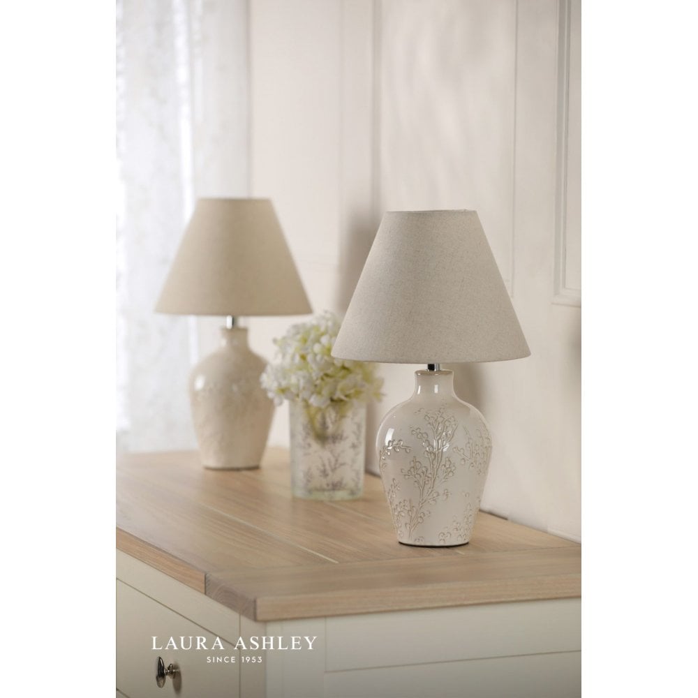 Pussywillow Twin Pack Cream Table Lamp C/W Shades
