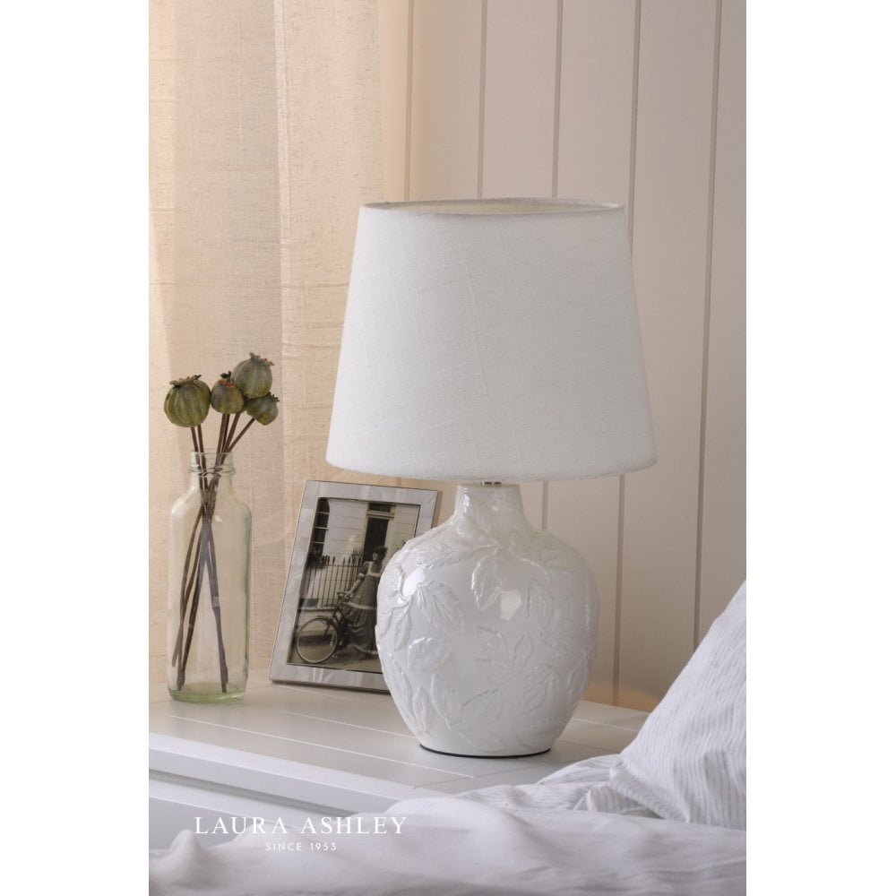 Redhall White Ceramic Table Lamp C/W Shade