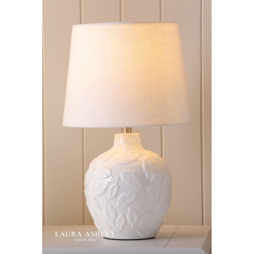 Redhall White Ceramic Table Lamp C/W Shade