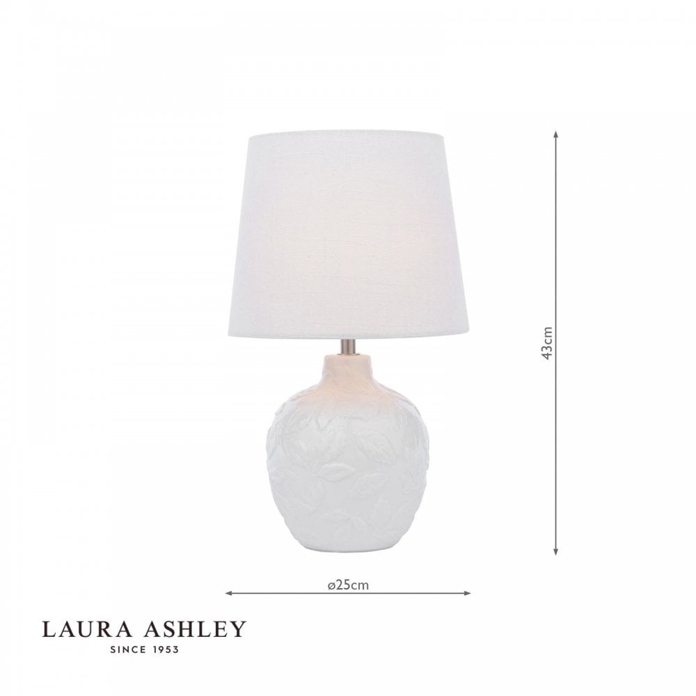 Redhall White Ceramic Table Lamp C/W Shade