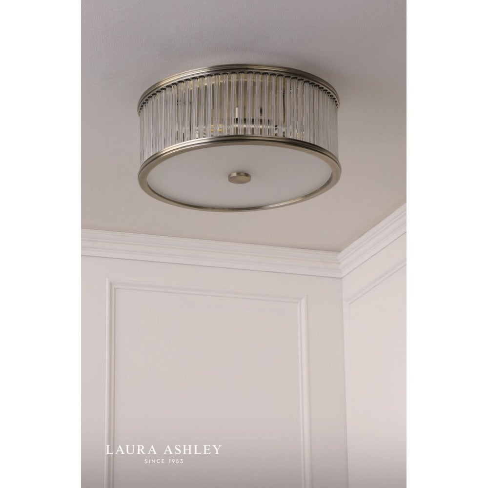 Sutton 2 Light Antique Brass Flush Fitting