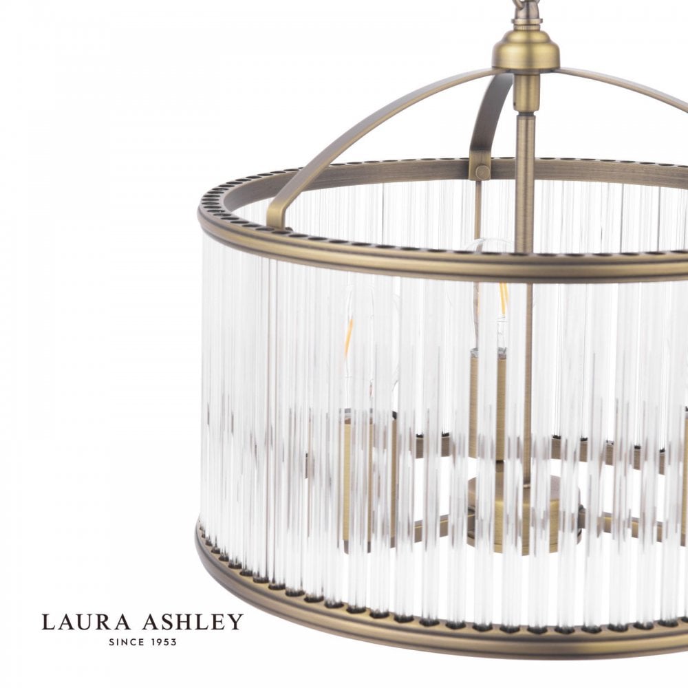 Sutton 3 Light Anique Brass Pendant