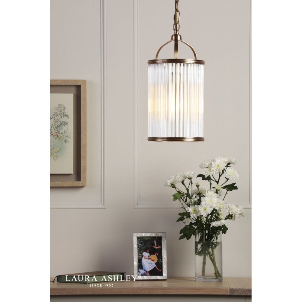 Sutton Single Antique Brass Pendant
