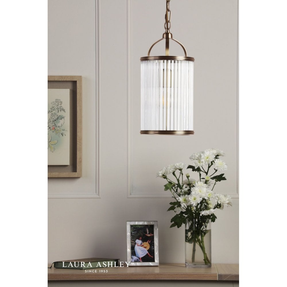 Sutton Single Antique Brass Pendant