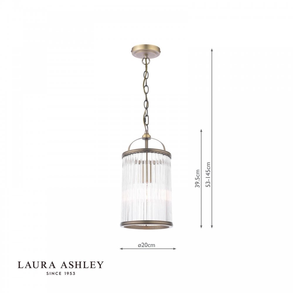 Sutton Single Antique Brass Pendant