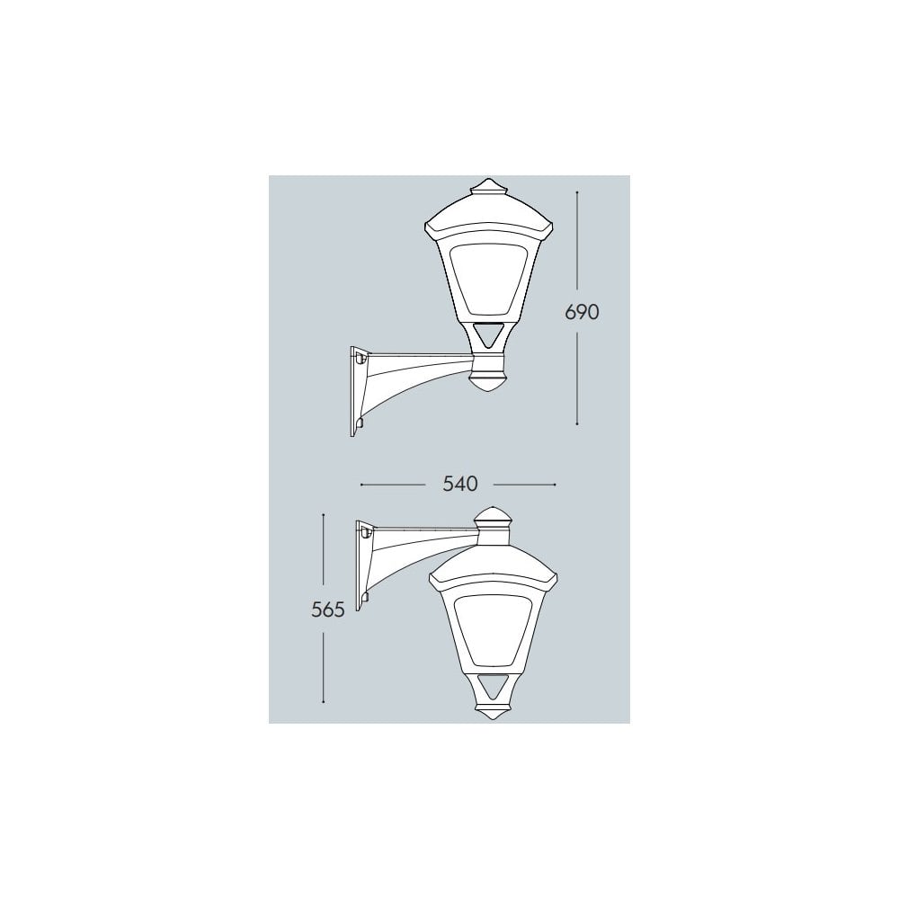 Midipilar Sergio 15W Wall Light in Grey