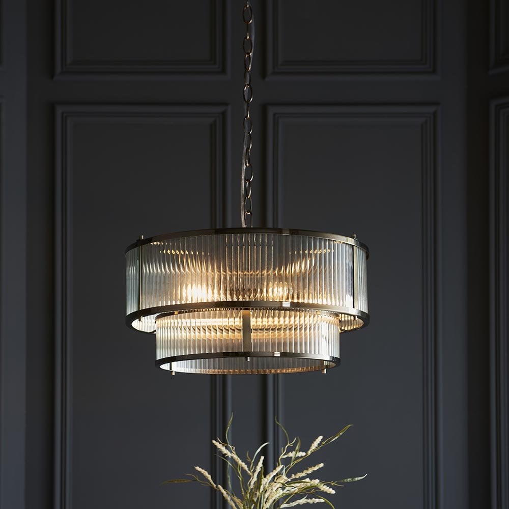 Ridgeton 5 Light Antique Brass Pendant