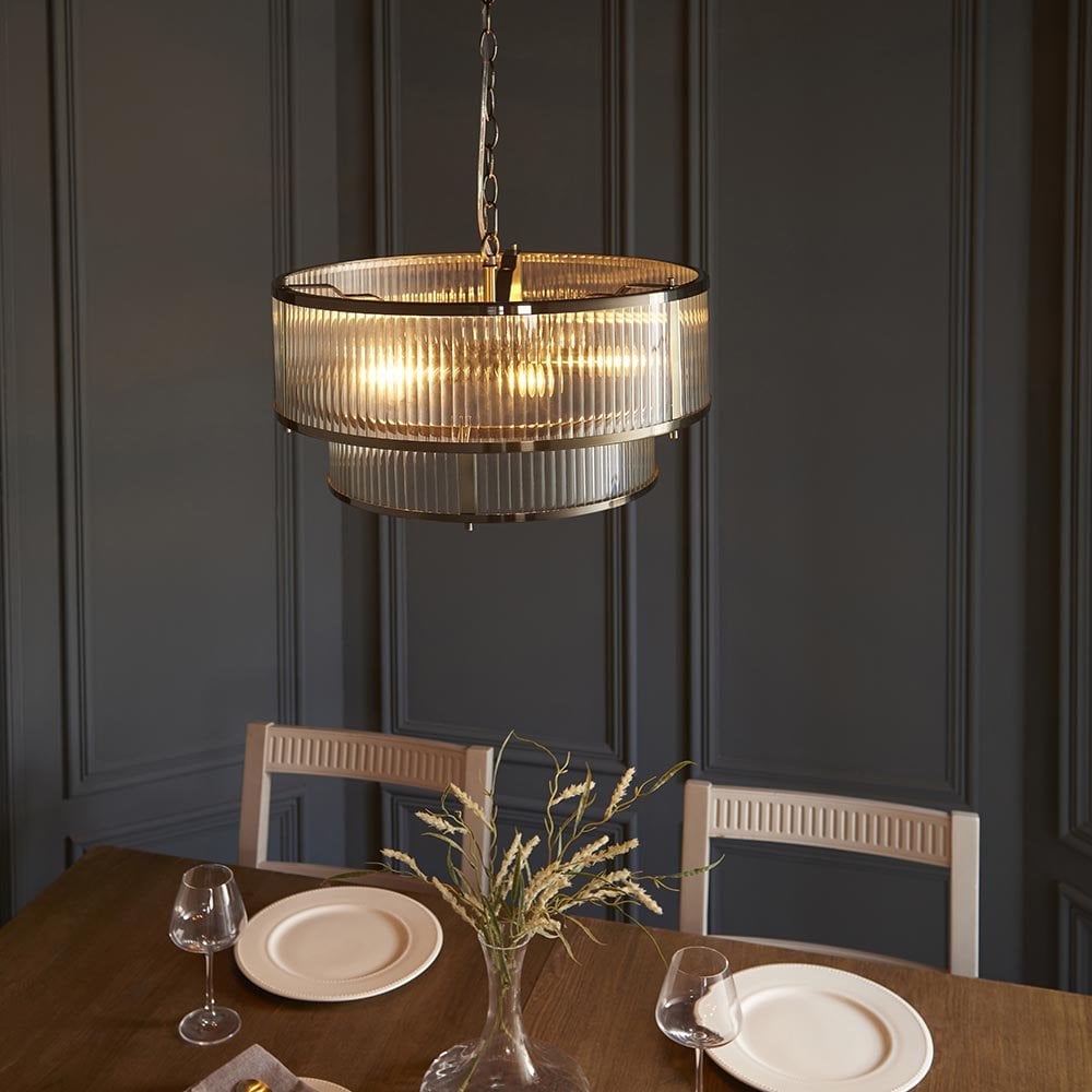 Ridgeton 5 Light Antique Brass Pendant
