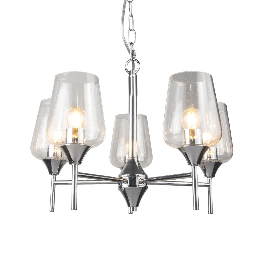 Vino 5 Light Polished Chrome Pendant