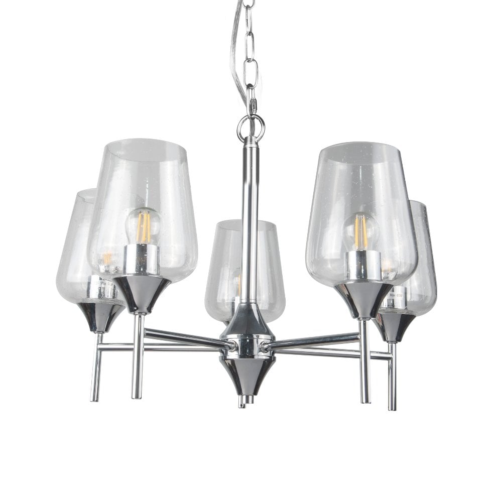 Vino 5 Light Polished Chrome Pendant