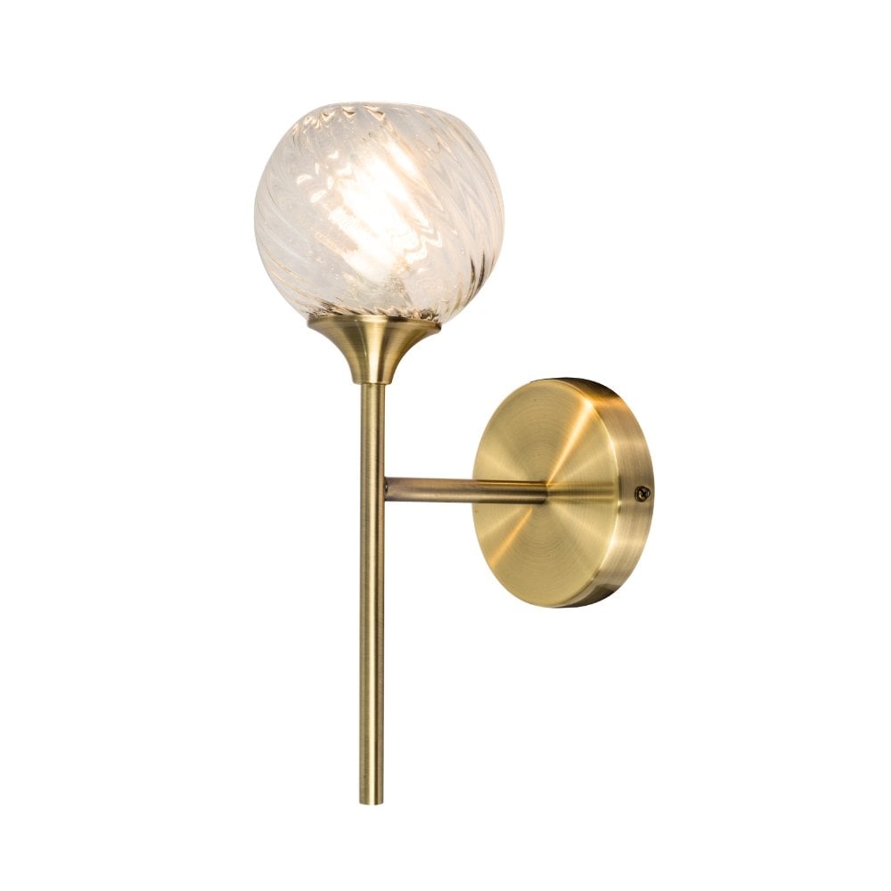 Mona Antique Brass Wall Light