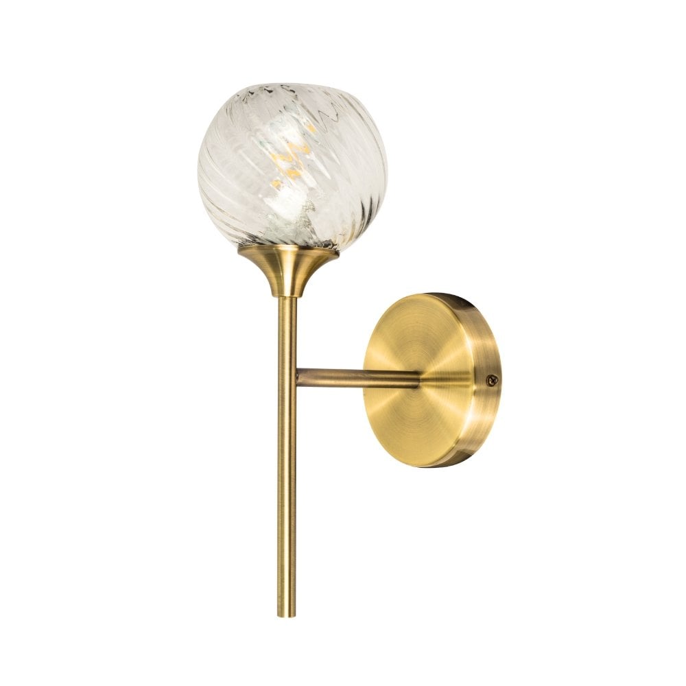 Mona Antique Brass Wall Light