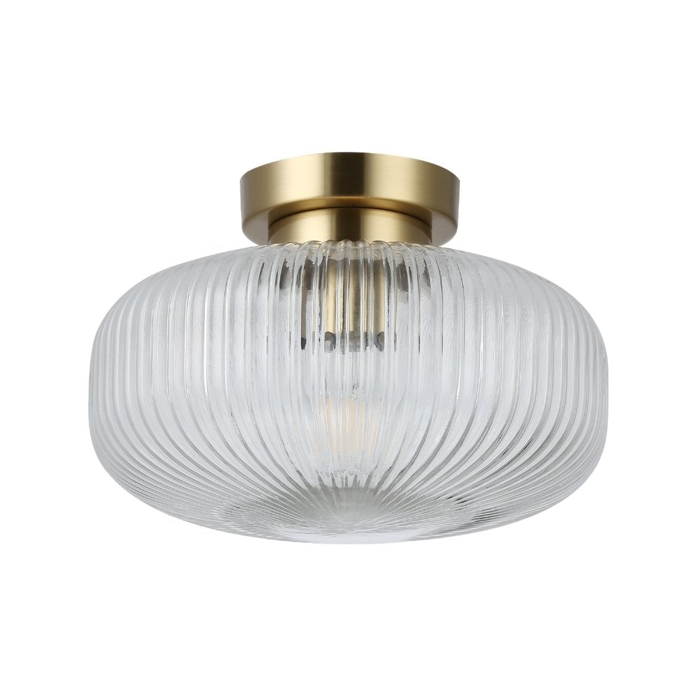 Arlo Antique Brass Semi Flush Fitting IP44
