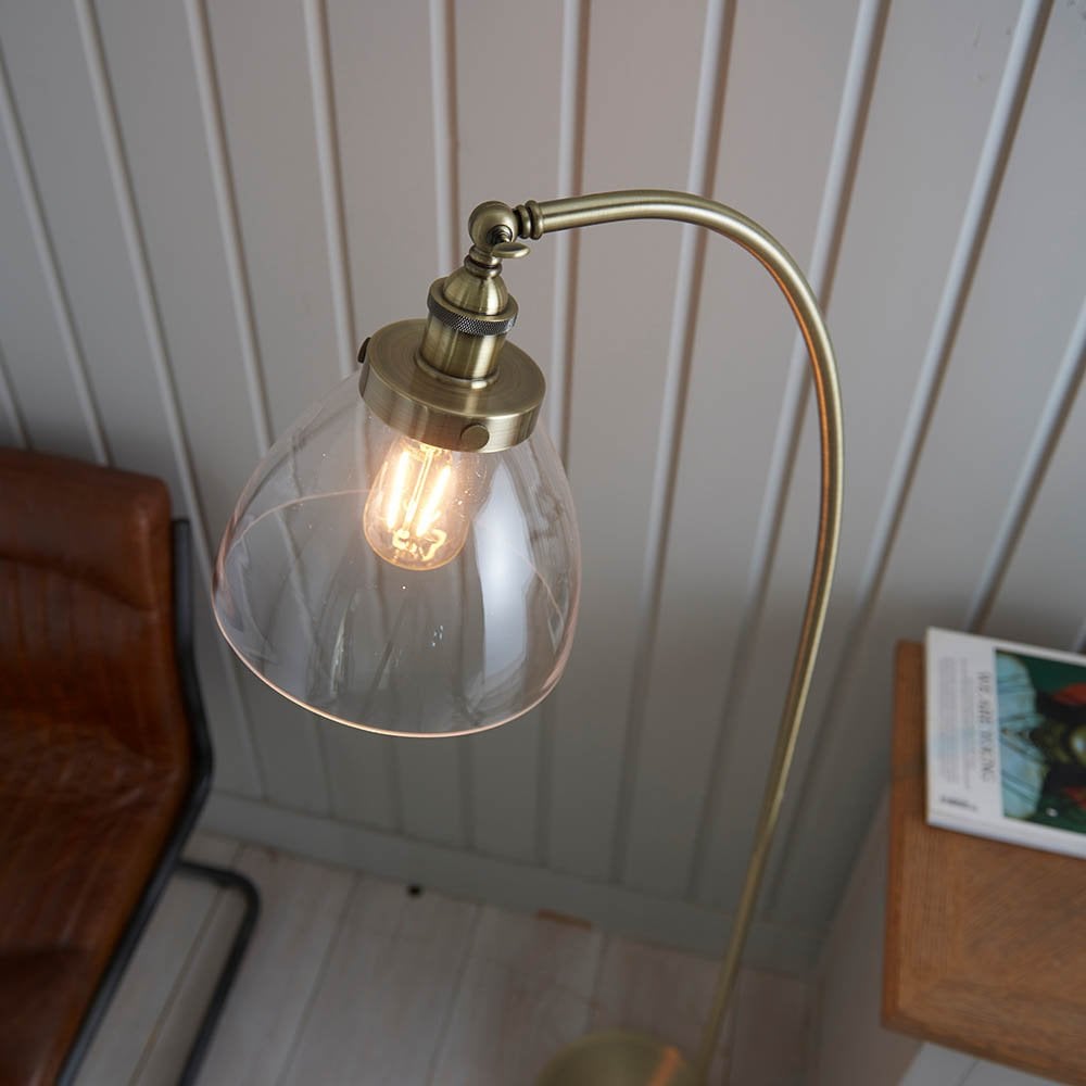 Hansen Floor Lamp in Antique Brass