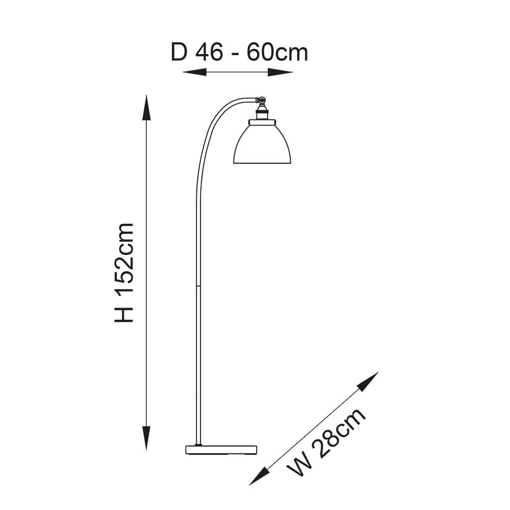 Hansen Floor Lamp in Bright Nickel