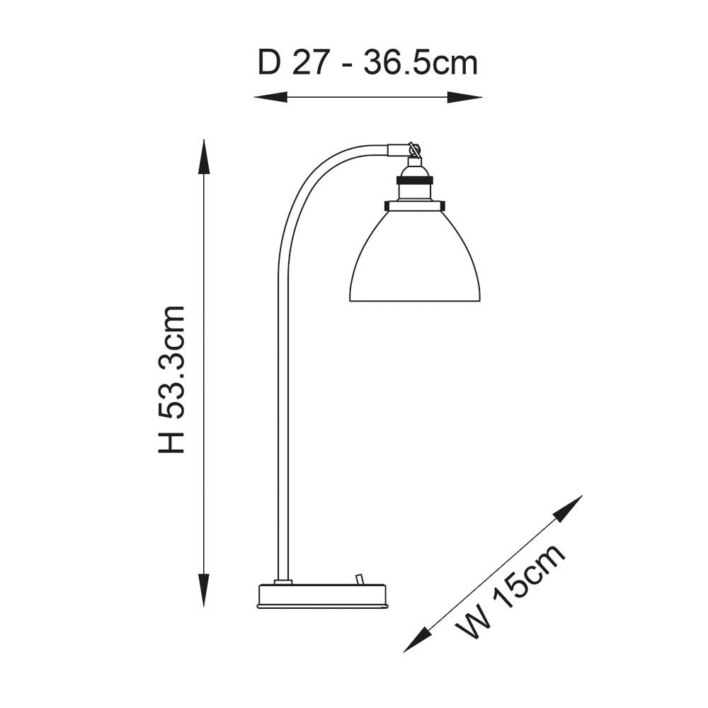 Hansen Table Lamp in Bright Nickel
