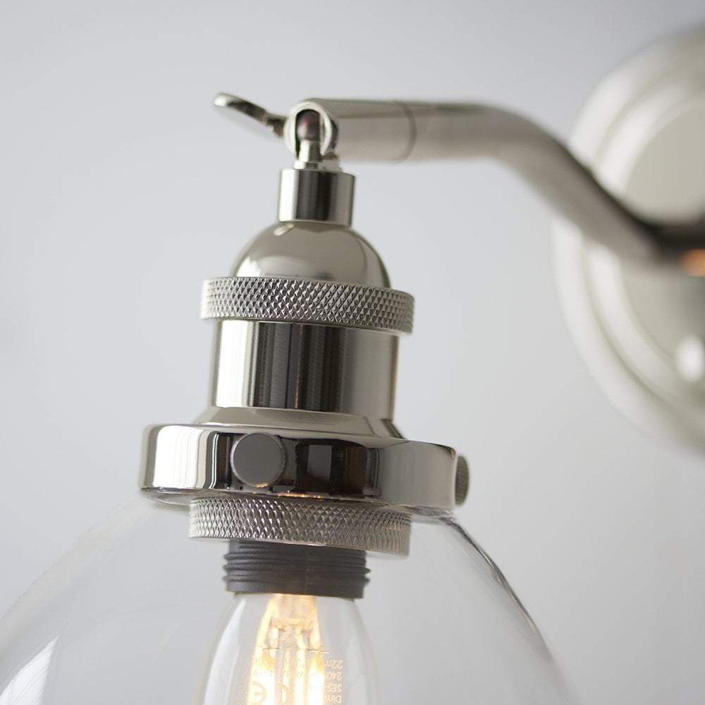 Hansen Wall Light in Bright Nickel
