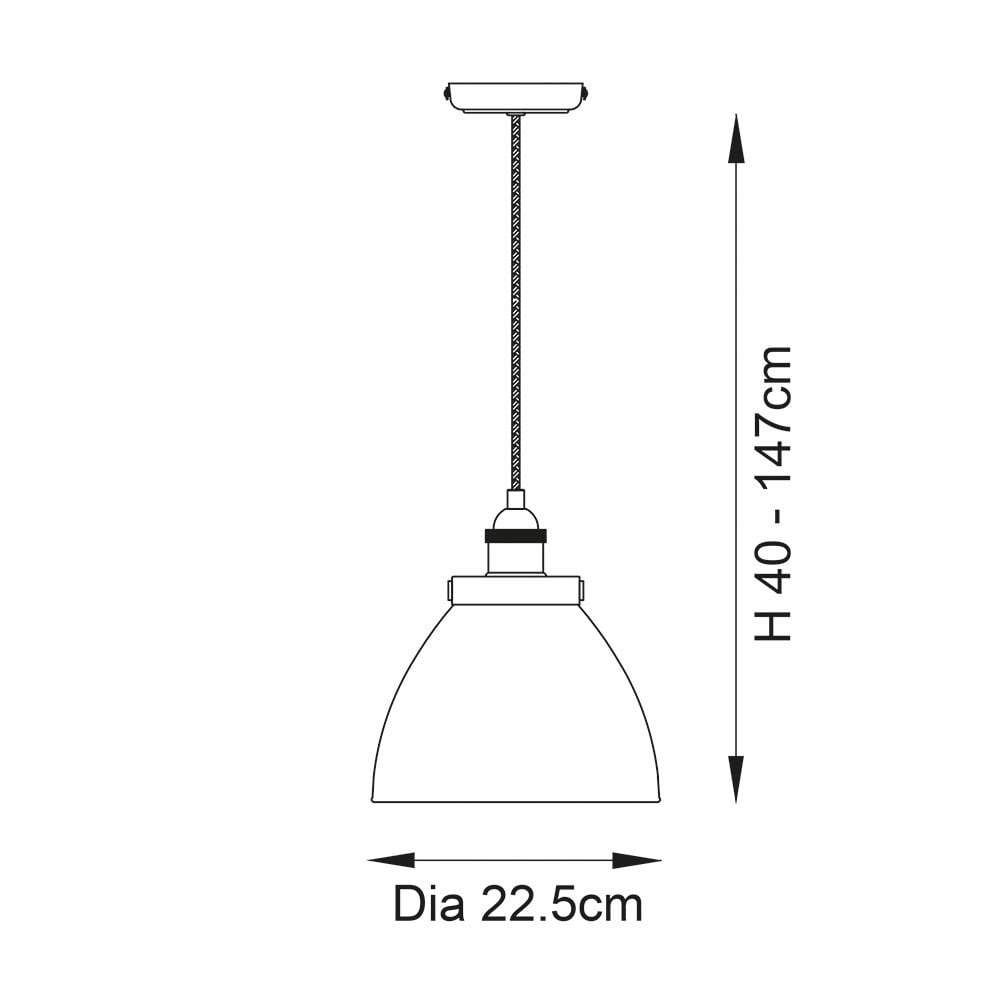 Hansen Single Pendant in Bright Nickel