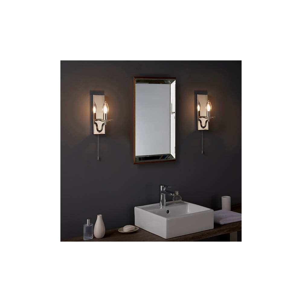 Garland Polished Nickel Wall Light IP44