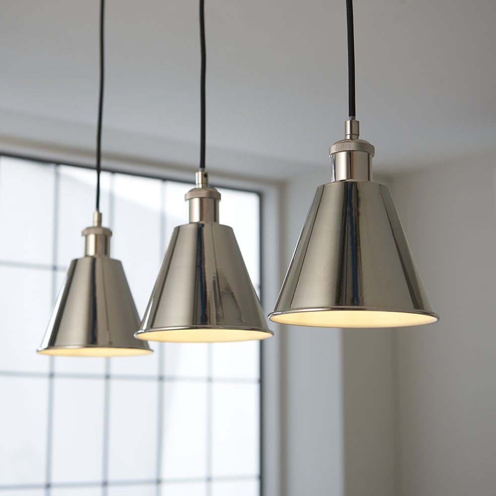 Hal 3 Light Linear Polished Nickel Pendant
