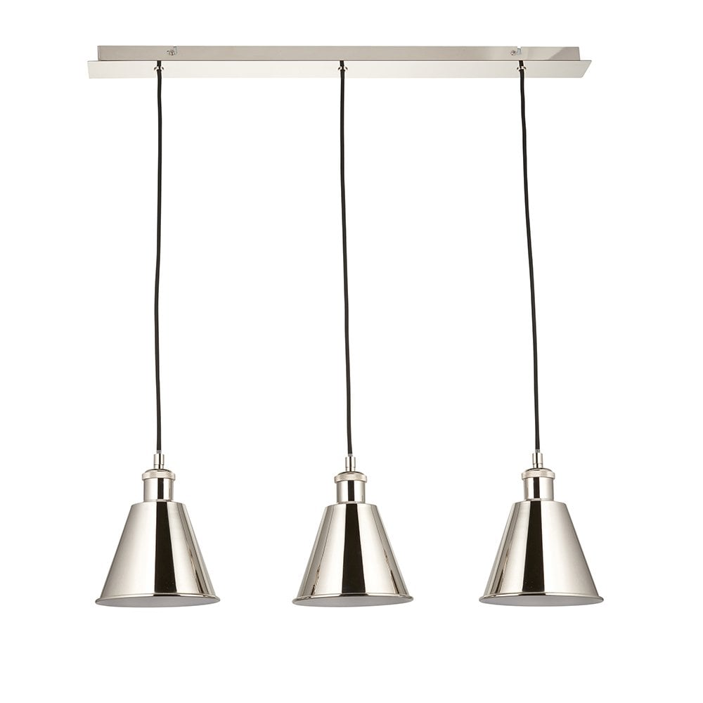 Hal 3 Light Linear Polished Nickel Pendant
