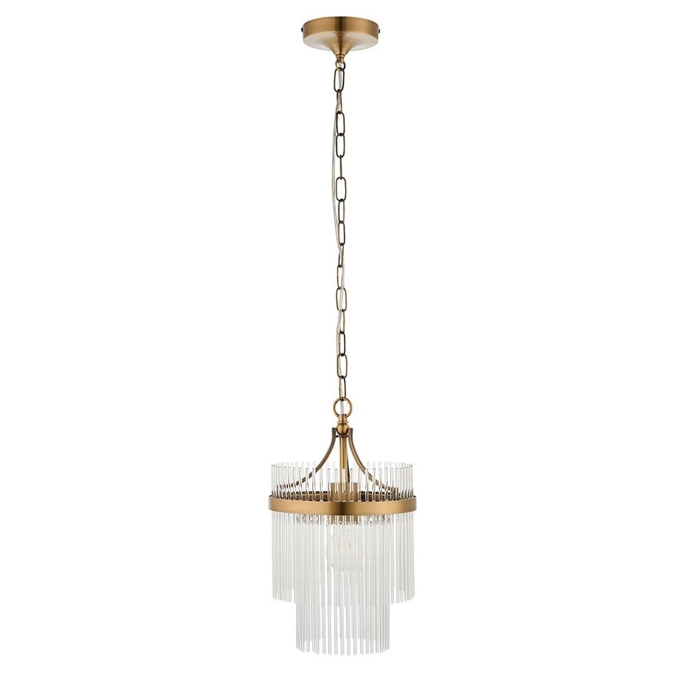 Marietta Single Pendant in Antique Brass