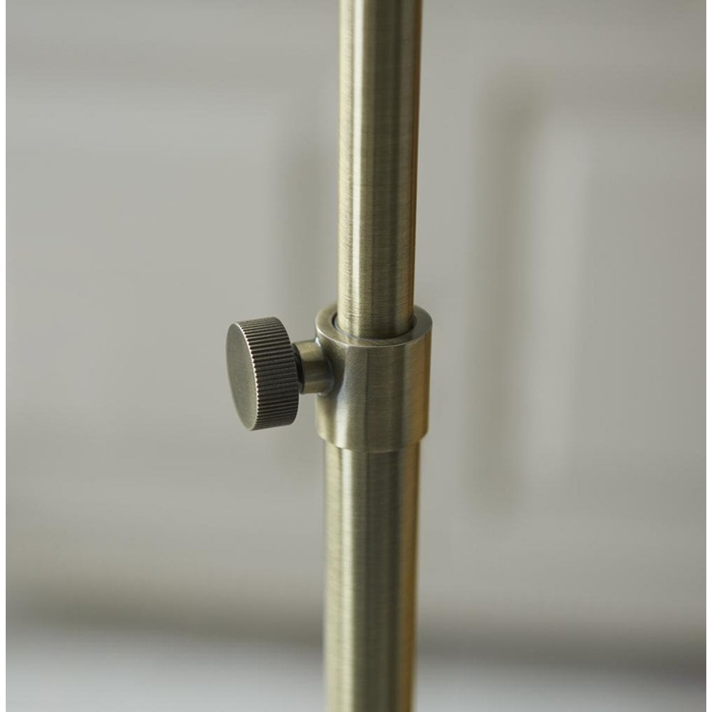 Pharmacy Antique Brass Floor Lamp with Opal Shade