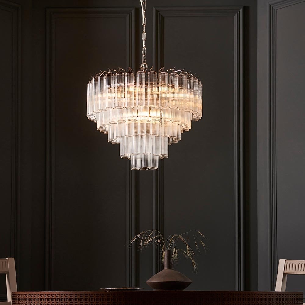 Toulouse 12 Light Pendant in Polished Nickel