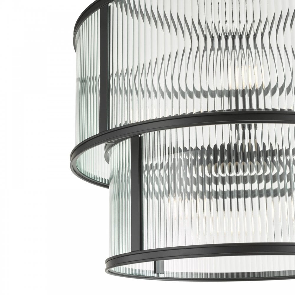 Bianka 6 Light Pendant in Matt Black