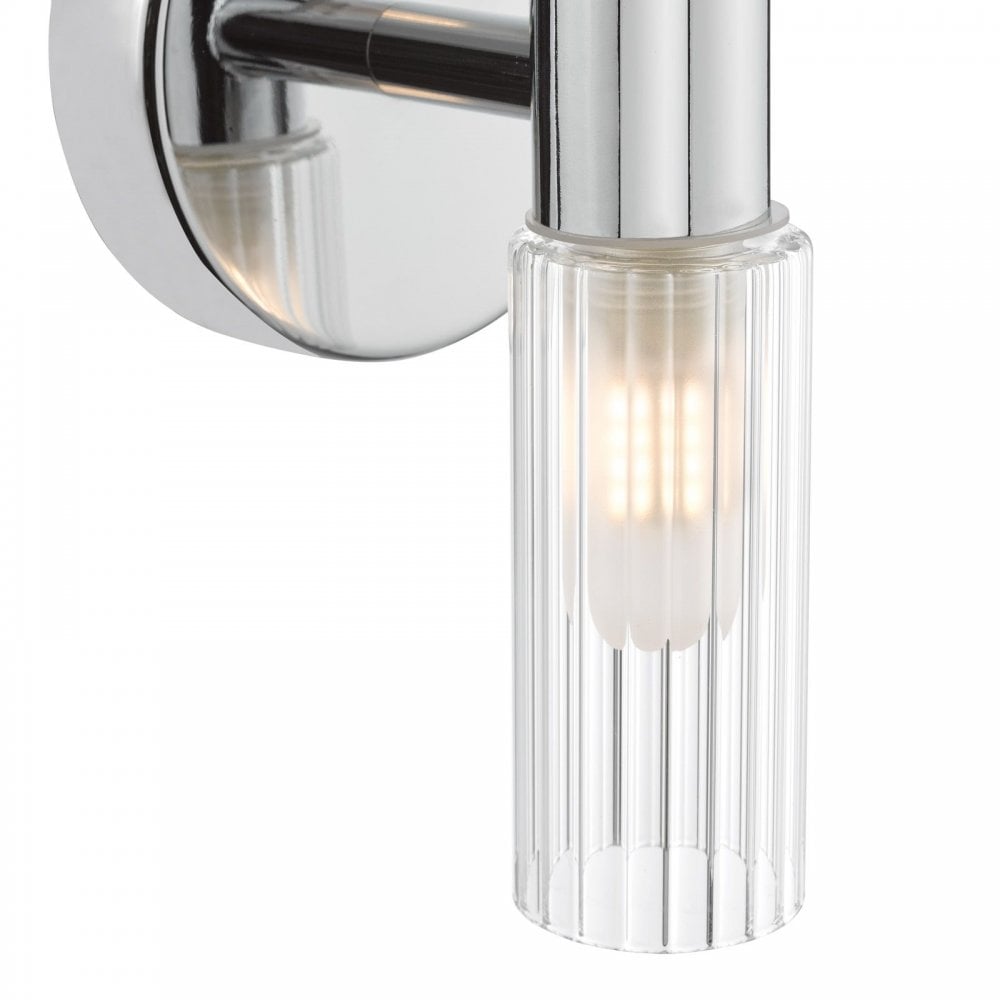 Bolton Double Polished Chrome Wall Light IP44