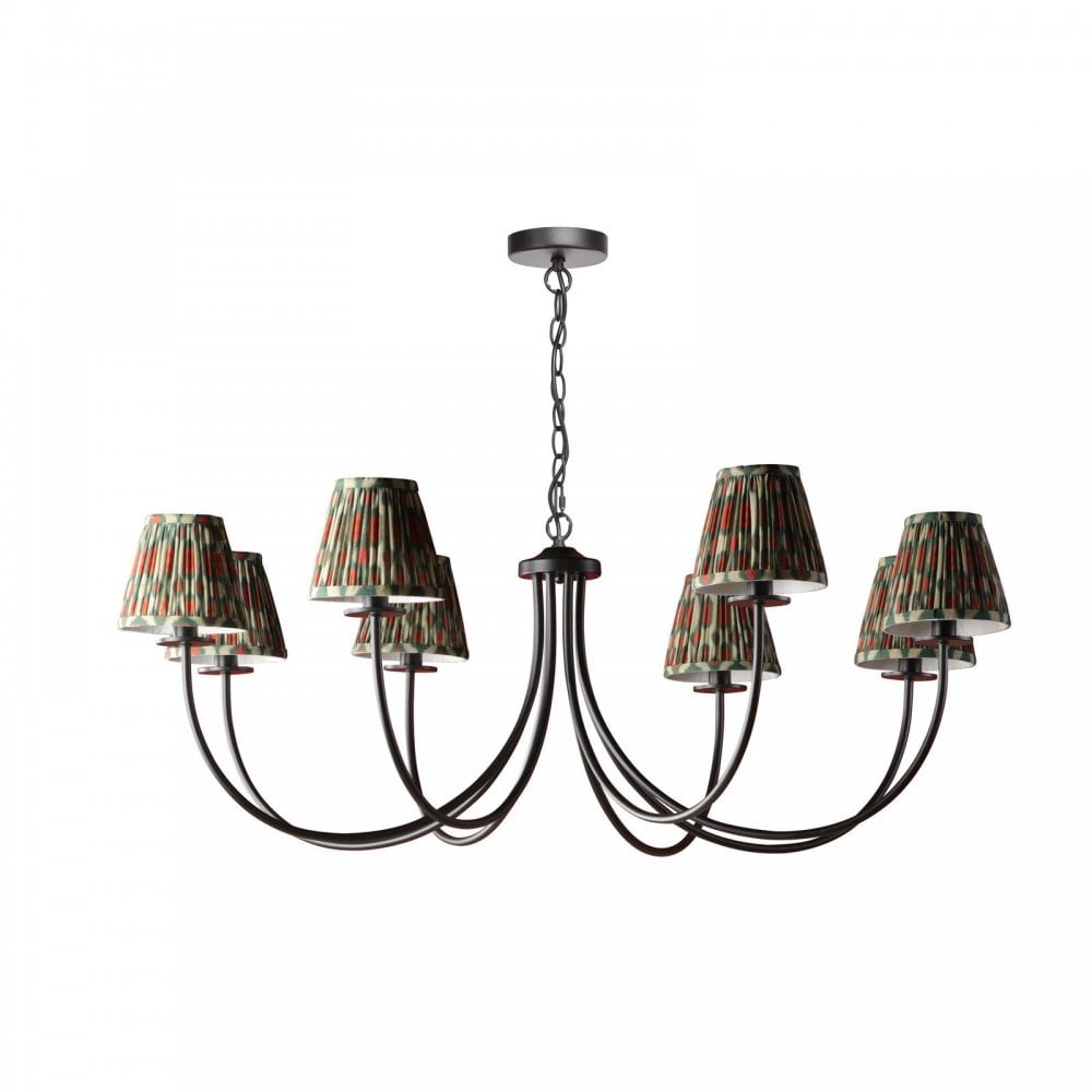 Becca 8 Light Pendant in Matt Black
